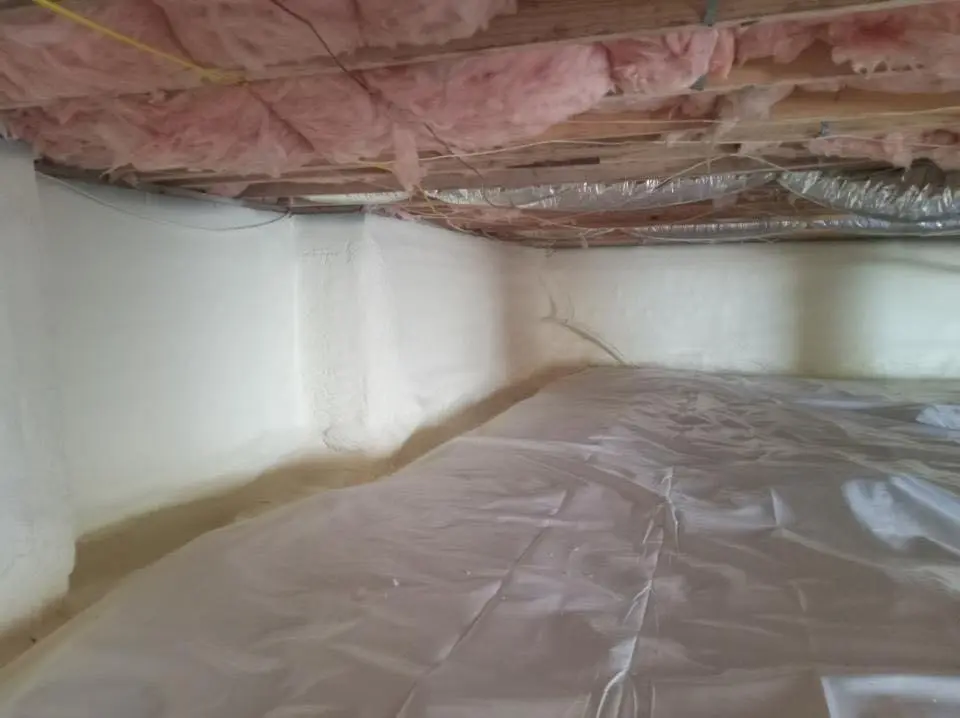 Crawl space encapsulation with closed-cell spray foam for Attic Insulation in Gateway